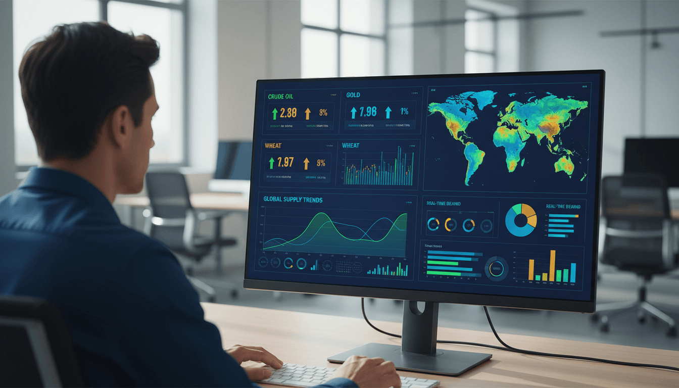 Real-time market intelligence dashboard and analytics monitoring